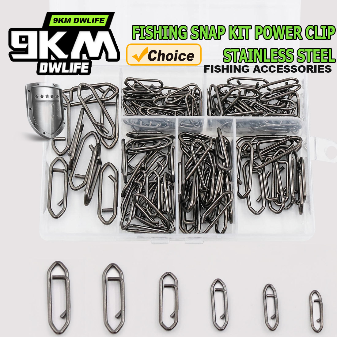 Freshwater Line - 9KM Fishing Snap Kit 110pcs Power