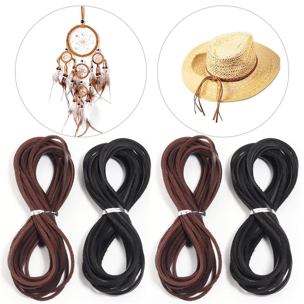 5yards 3mm Genuine Cow Leather - Braided Line recension och pris