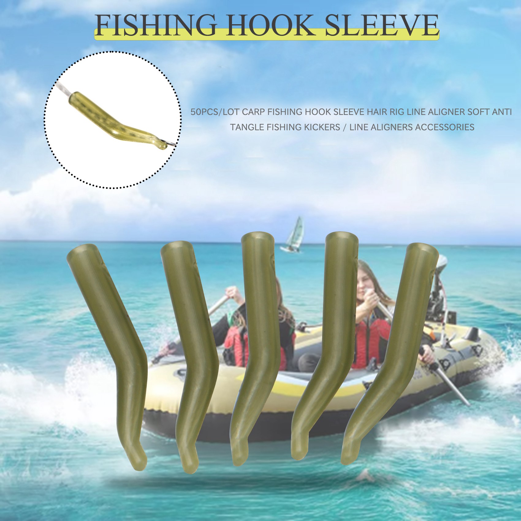 50Pcs/Lot Carp Fishing Hook Sl - Monofilament Line recension och pris