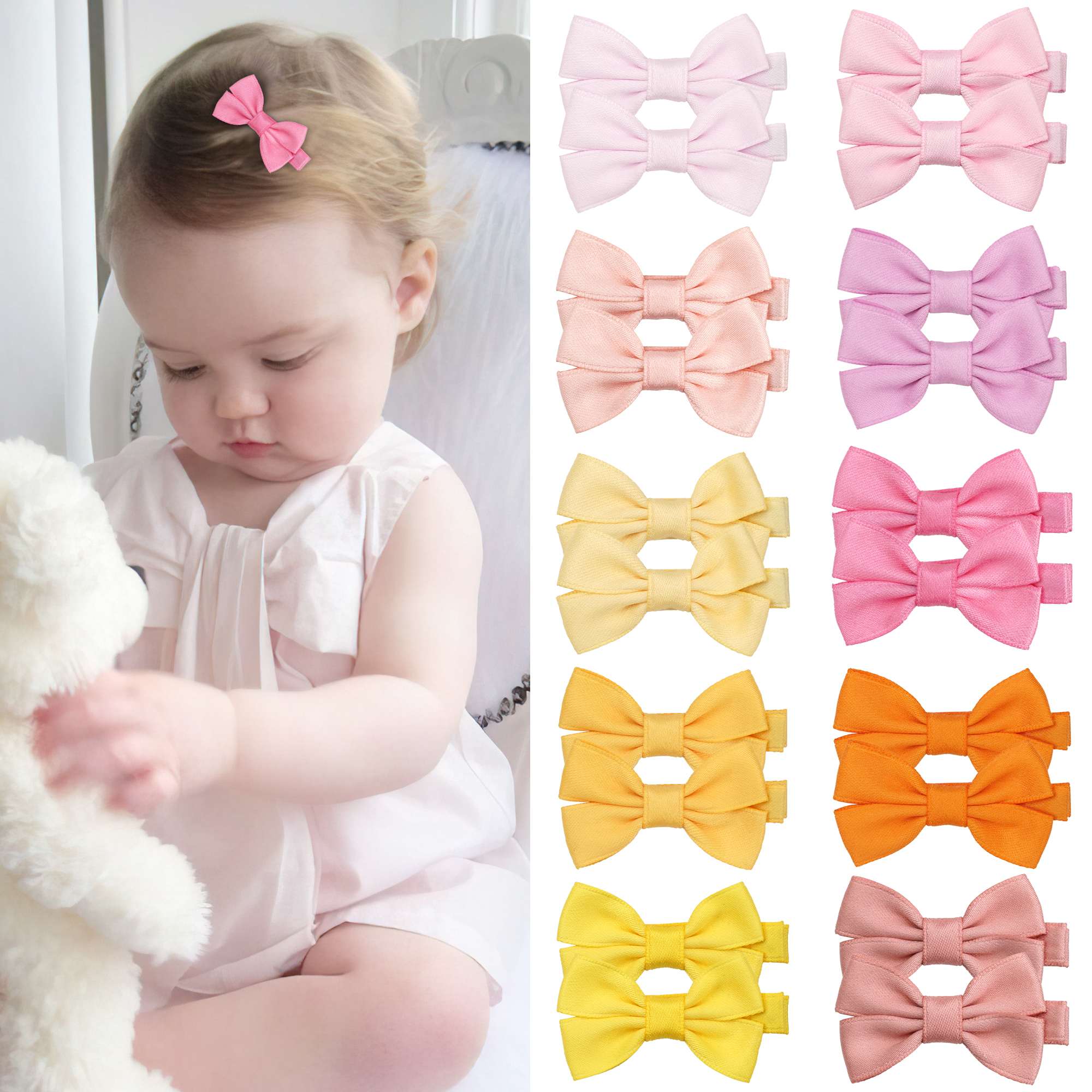12/20 Pcs 2Inch Baby Hair Bows - Tippet Line recension och pris