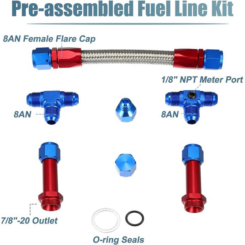 4150 Carburetor Fuel Line Kit  - Braided Line recension och pris